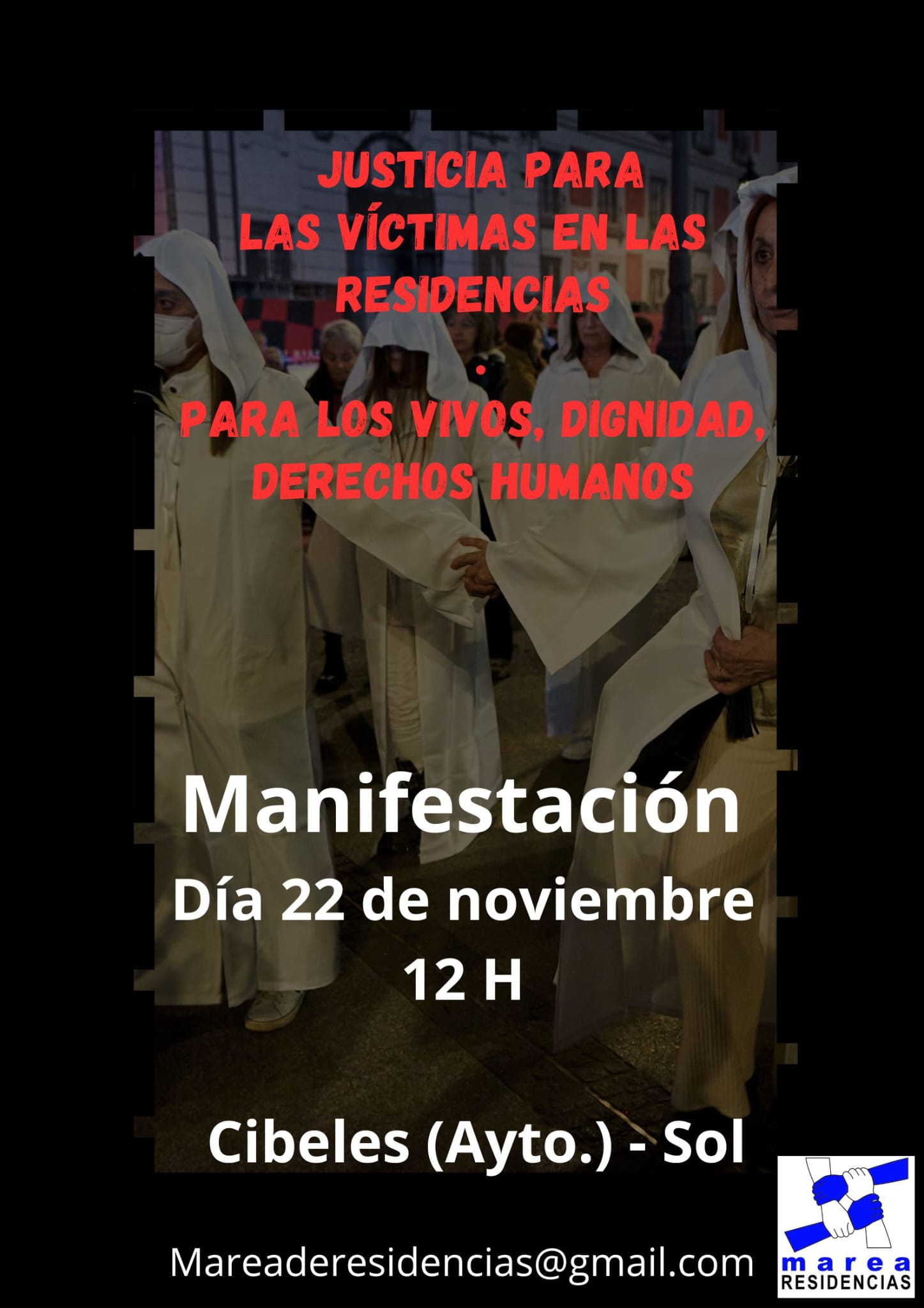 Ven a la manifestación 22 noviembre 2025 por las residencias